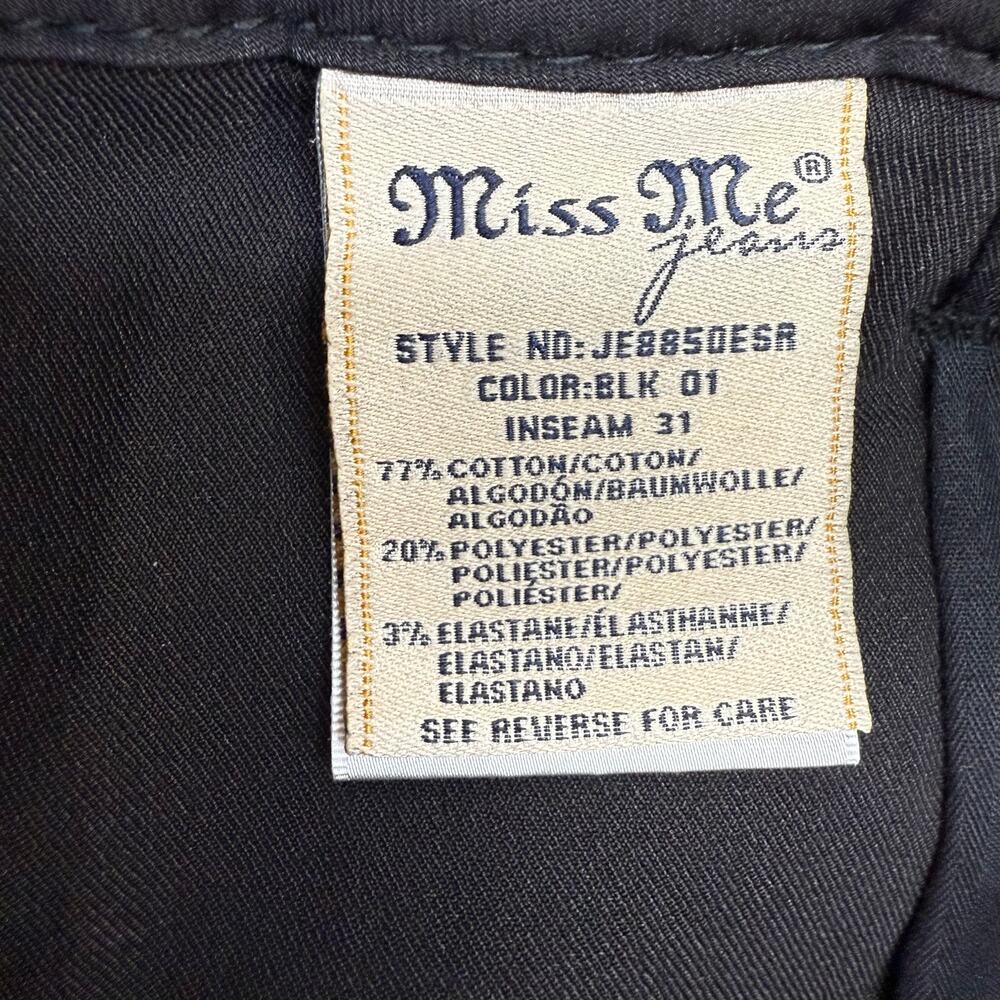 Miss Me Women’s Jeans Size 27x31 (4) Black Skinny Embellished Preppy Grunge - Picture 7 of 14